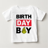 T-shirt Pour Bébé Le Grinch Flocon Anniversaire Garçon (Devant)