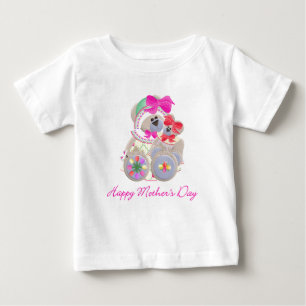 T-shirt Pour Bébé Le jour de mère heureux (9)