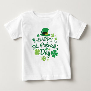 T-shirt Pour Bébé Le jour de St Patrick heureux mignon chanceux