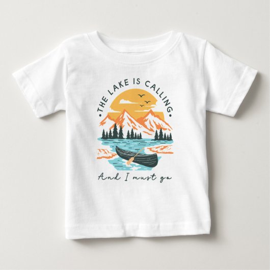 T-shirt Pour Bébé Le Lac Appelle Et Je Dois Y Aller (Devant)