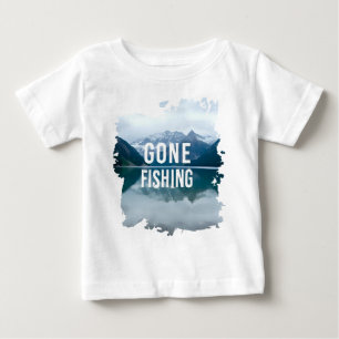 T-shirt Pour Bébé Le lac de montagne de neige Pêche à la traîne