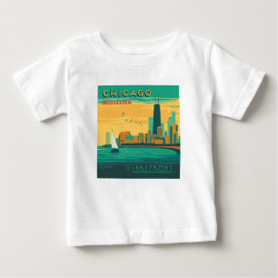 T-shirt Pour Bébé Le Lakefront Chicago, Illinois