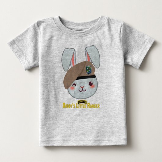 T-shirt Pour Bébé "Le lapin du petit Ranger de papa" (Devant)