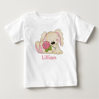 T-shirt Pour Bébé Le lapin personnalisé de Lillian
