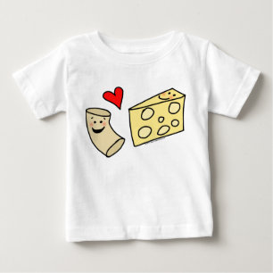 T-shirt Pour Bébé Le Mac aime le fromage, macaronis mignons drôles