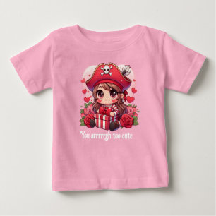 T-shirt Pour Bébé Le magnifique pirate de la Saint Valentin