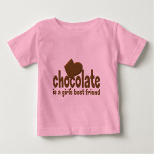 T-shirt Pour Bébé Le meilleur ami de la fille au chocolat