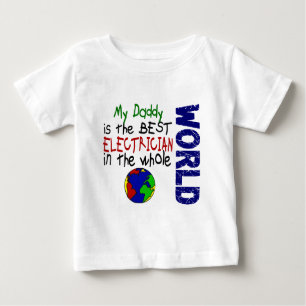T-shirt Pour Bébé Le meilleur électricien en monde 2 (papa)