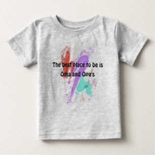 T-shirt Pour Bébé Le meilleur endroit est Oma et Opa's