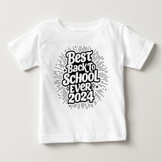 T-shirt Pour Bébé Le Meilleur Retour À L'École En 2024 Design (Devant)