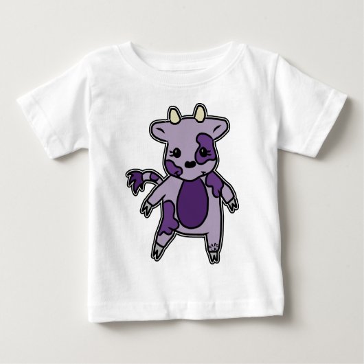 T-shirt Pour Bébé Le MOO pourpre (Devant)
