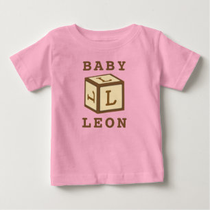 T-shirt Pour Bébé Le nom de Leon sur American Apparel