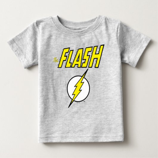 T-shirt Pour Bébé Le nom Flash et le logo de l'éclair (Devant)