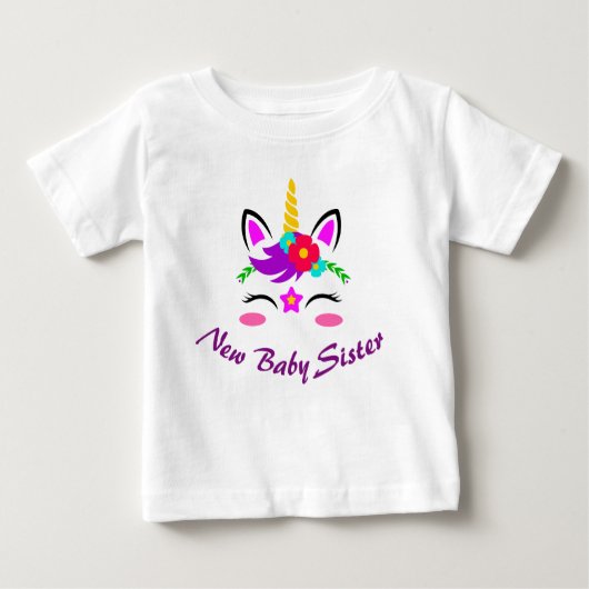 T-shirt Pour Bébé Le Nouveau Bébé Sister (Devant)