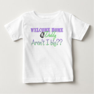 T-shirt Pour Bébé Le papa à la maison bienvenu ne sont pas moi grand