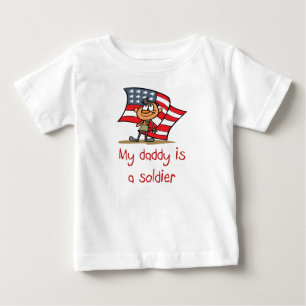 T-shirt Pour Bébé Le papa est un T-shirt de bébé de soldat