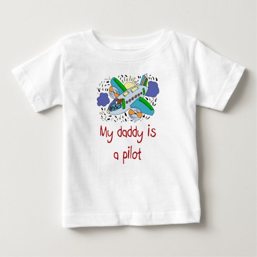 T-shirt Pour Bébé Le papa est une chemise pilote de bébé (Devant)