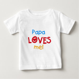 T-shirt Pour Bébé Le papa m'aime