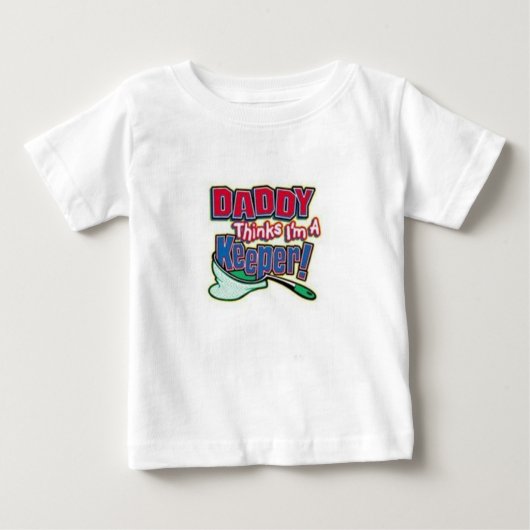 T-SHIRT POUR BÉBÉ LE PAPA PENSE IM UN GARDIEN (Devant)