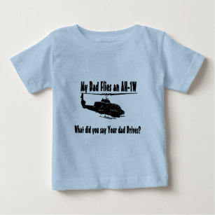 T-shirt Pour Bébé Le papa pilote OH un hélicoptère 1w