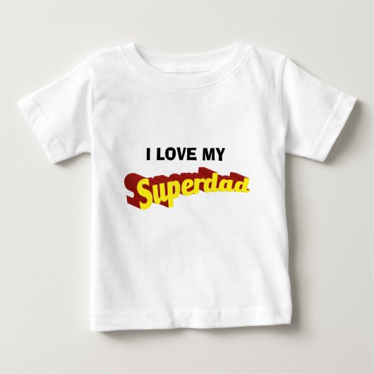 T-shirt Pour Bébé Le papa superbe de papa est mon texte comique de (Devant)