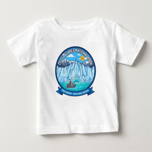 T-SHIRT POUR BÉBÉ LE PARC NATIONAL DE LOS GLACIARES (Devant)
