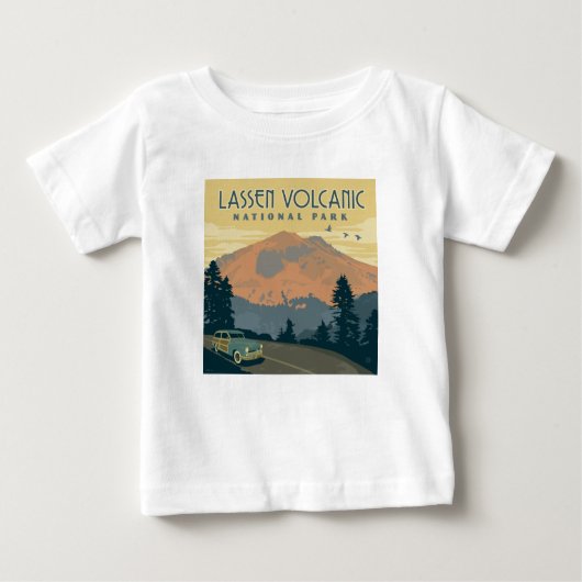 T-shirt Pour Bébé Le Parc national volcanique de Lassen | Voyage rou (Devant)
