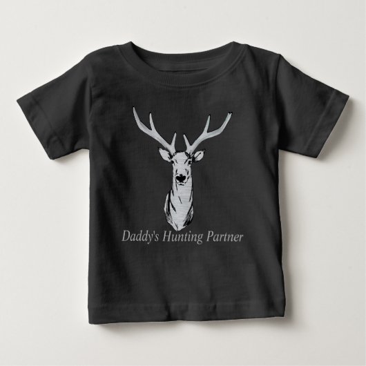T-shirt Pour Bébé Le partenaire de chasse de papa (Devant)