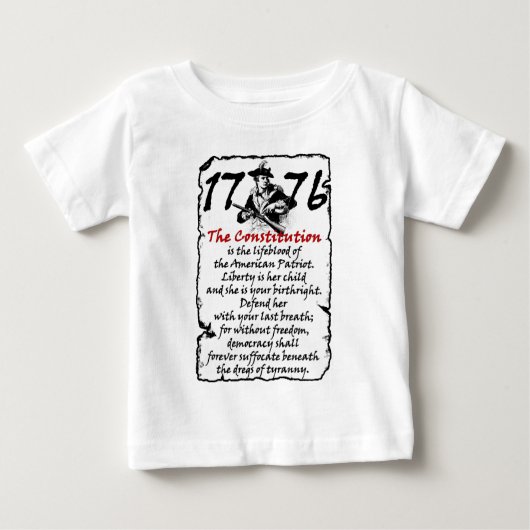 T-shirt Pour Bébé Le patriote américain (Devant)