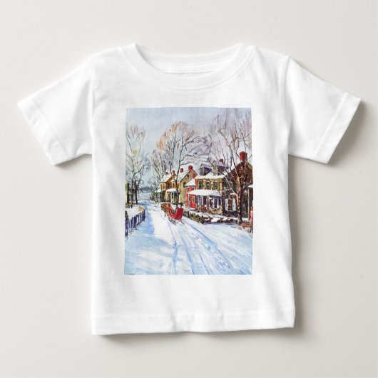 T-shirt Pour Bébé Le pays des merveilles d'hiver (Devant)
