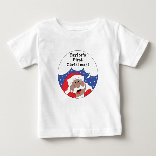 T-shirt Pour Bébé Le Père Noël de la couleur dit : (Devant)