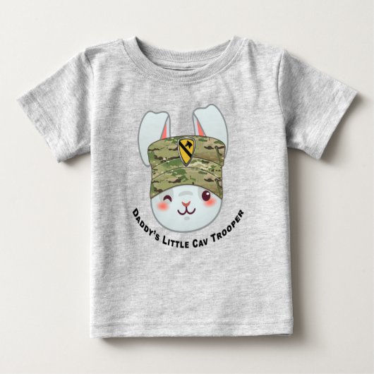 T-shirt Pour Bébé "Le petit 1er Cav Trooper de papa" (Devant)