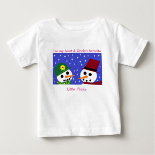 T-SHIRT POUR BÉBÉ LE PETIT BÉBÉ FLAKE PRÉFÉRÉ DE LA TÊTE ET DE L'ONC
