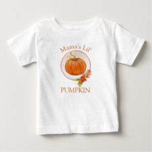 T-shirt Pour Bébé Le petit citrouille de maman 1er Thanksgiving de