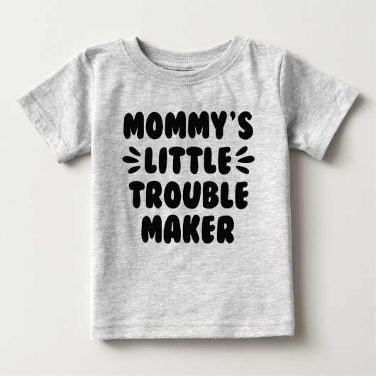 T-shirt Pour Bébé Le petit créateur de problèmes de maman (Devant)