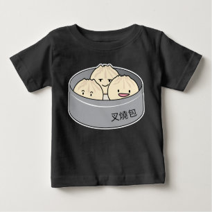 T-shirt Pour Bébé Le petit déjeuner chinois de dim sum de petit pain