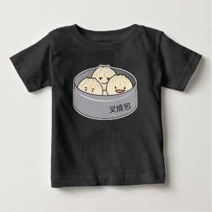 T-shirt Pour Bébé Le petit déjeuner chinois de dim sum de petit pain
