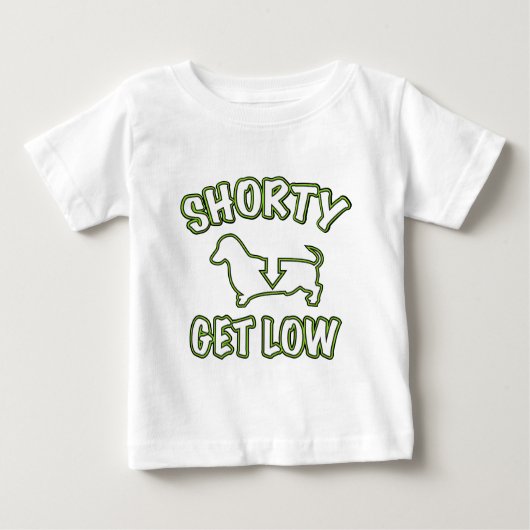 T-shirt Pour Bébé Le petit obtiennent le bas teckel (Devant)