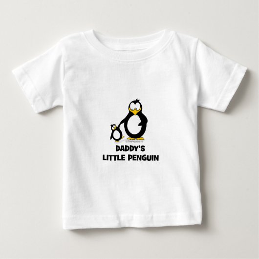 T-shirt Pour Bébé Le petit pingouin du papa (Devant)