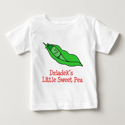 T-shirt Pour Bébé Le petit pois doux de Dziadek (Devant)