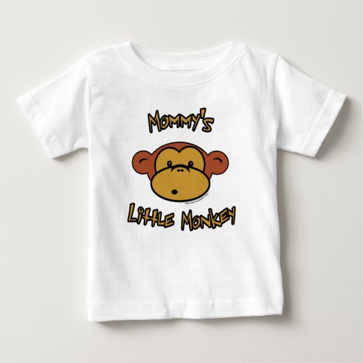 T-shirt Pour Bébé Le petit singe de la maman (Devant)