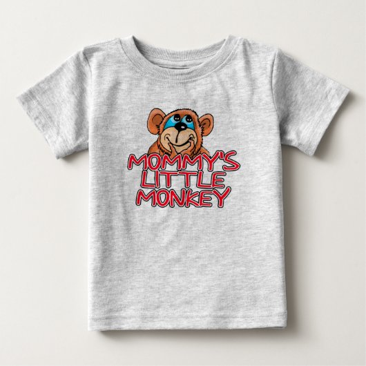 T-shirt Pour Bébé Le petit singe de maman (Devant)