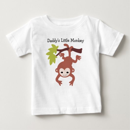 T-shirt Pour Bébé Le petit singe de papa (Devant)