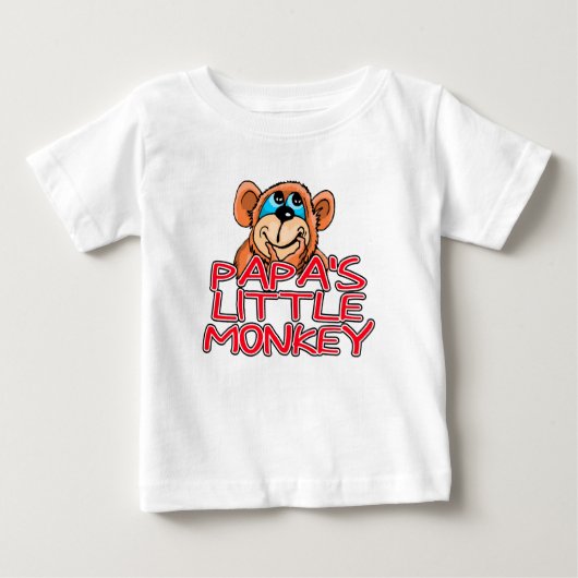 T-shirt Pour Bébé Le petit singe de Papa (Devant)