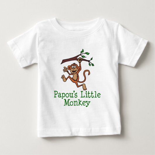 T-shirt Pour Bébé Le petit singe de Papou (Devant)
