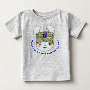 T-shirt Pour Bébé “Le petit soldat de la 10e division de montagne de