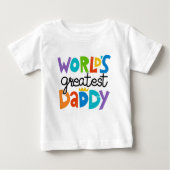 T-shirt Pour Bébé Le plus grand papa du monde (Devant)