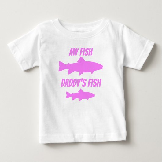 T-shirt Pour Bébé Le poisson de mon papa de poisson (Devant)
