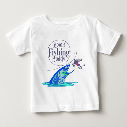 T-shirt Pour Bébé Le pote de pêche de maman (Devant)