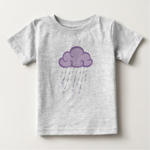 T-shirt Pour Bébé Le pourpre courbe le nuage de pluie avec des